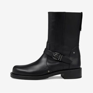 Stuart Weitzman Maverick Pull On Moto Leather Booties - NWT